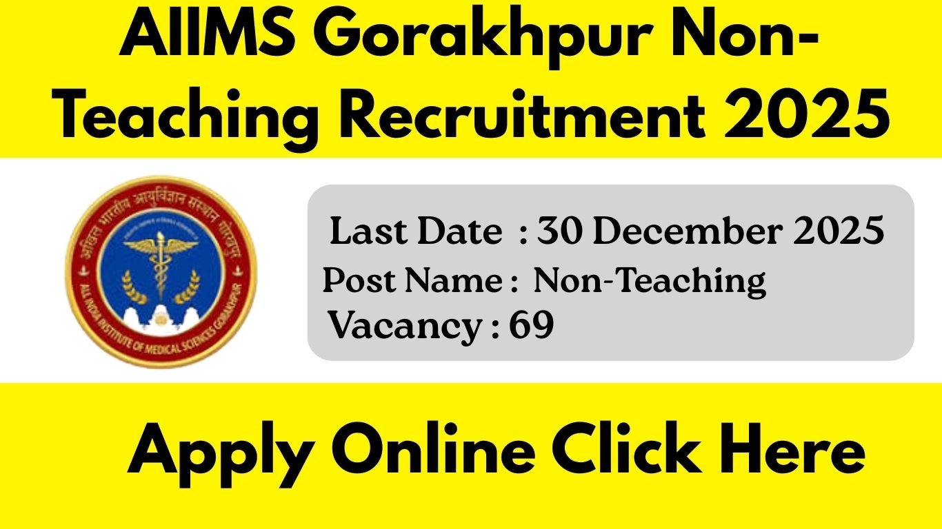 AIIMS Gorakhpur Non-Teaching Recruitment 2025: गैर-शिक्षण पदों पर भर्ती प्रक्रिया शुरू, 30 नवंबर तक आवेदन करें