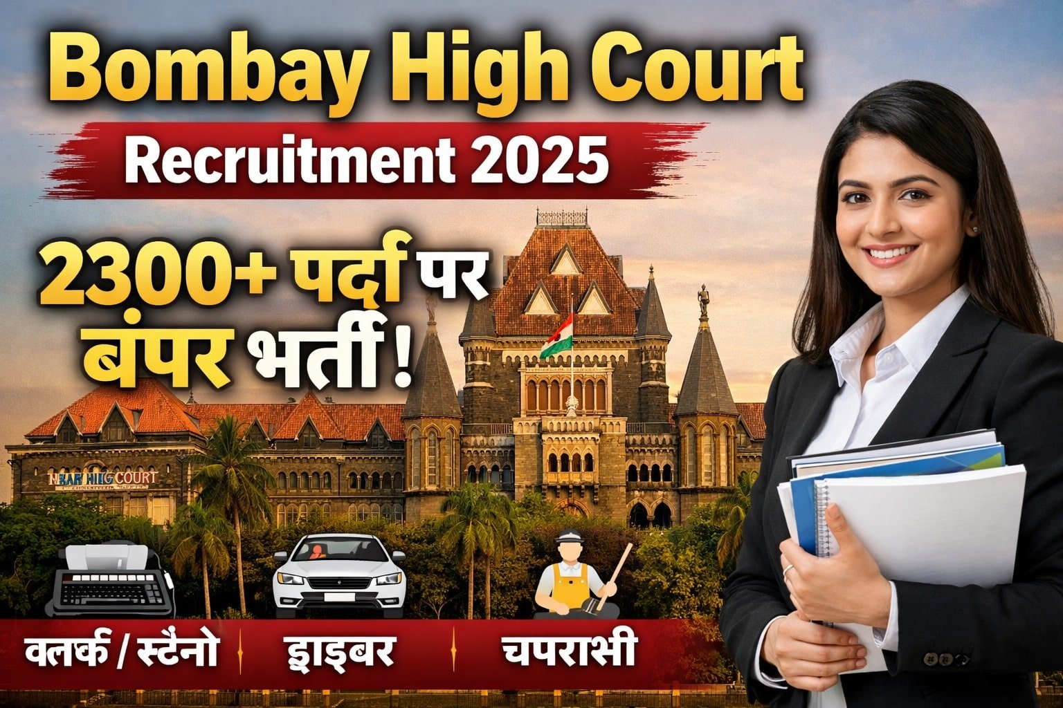 Bombay High Court Recruitment 2025-26: बंबई उच्च न्यायालय में 2300+ पदों पर भर्ती का बड़ा अवसर