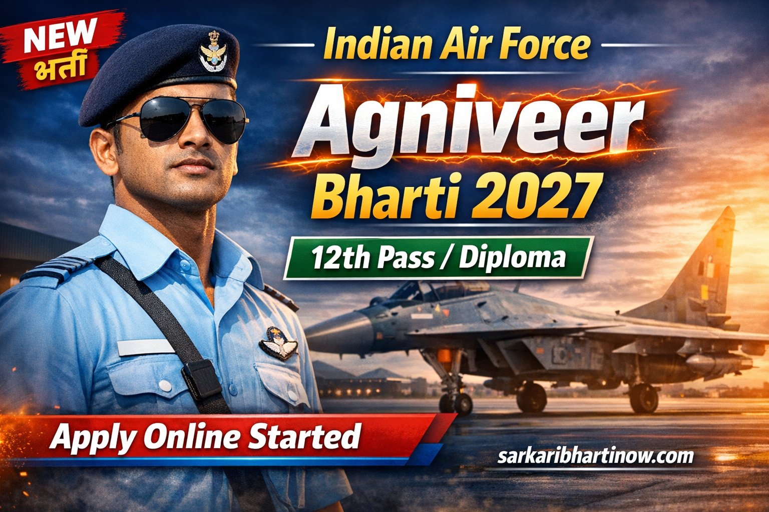 Air Force Agniveer Recruitment 01/2027 Notification: 12वीं पास युवाओं के लिए वायुसेना में भर्ती शुरू