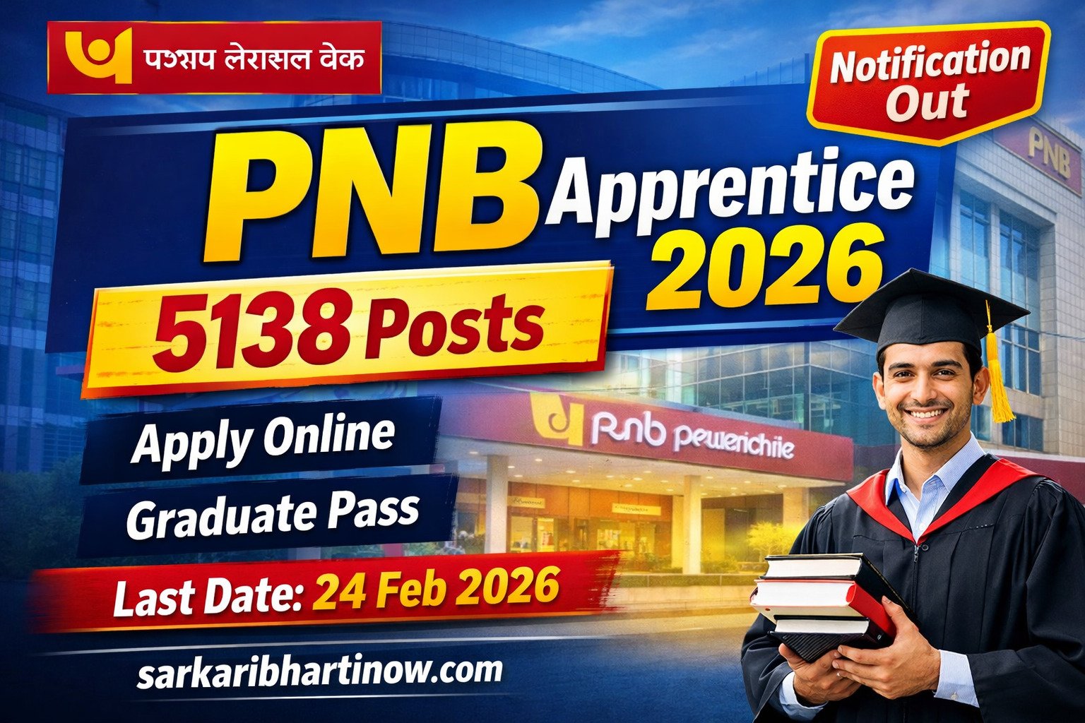 PNB Apprentice Recruitment 2026 Notification जारी, ग्रेजुएट्स के लिए सुनहरा मौका |